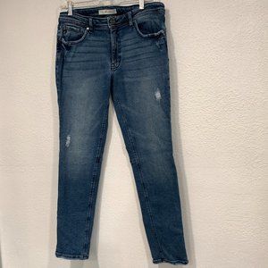 Kancan Estilo Jeans Skinny Distressed Stretch Denim W32xL28 Women Jrs Size 11/29